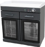 Elegant Gray 1.2m Double-Drawer Tea Cabinet