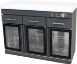 Elegant Gray 1.2m Three-Drawer Tea Cabinet