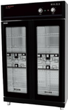 Black Gold Melamine Double-door Cabinet 1000-C2