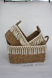 rush braid storage basket