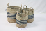 rush rope&paper cord  storage basket