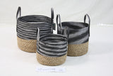 rush rope&paper cord  storage basket