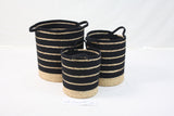 rush rope&paper cord  storage basket