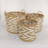 rush & paper storage basket