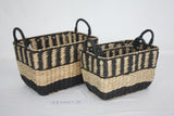 rush & paper storage basket
